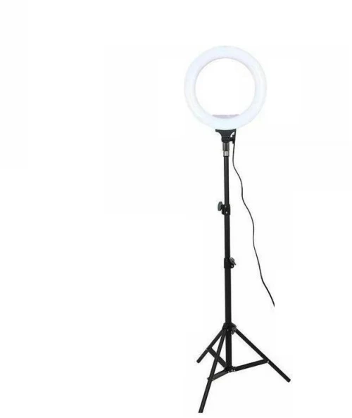 LED Ring Light 26cm με Τρίποδο Δαπέδου / 3 Αποχρώσεις Φωτισμού - Μαύρο