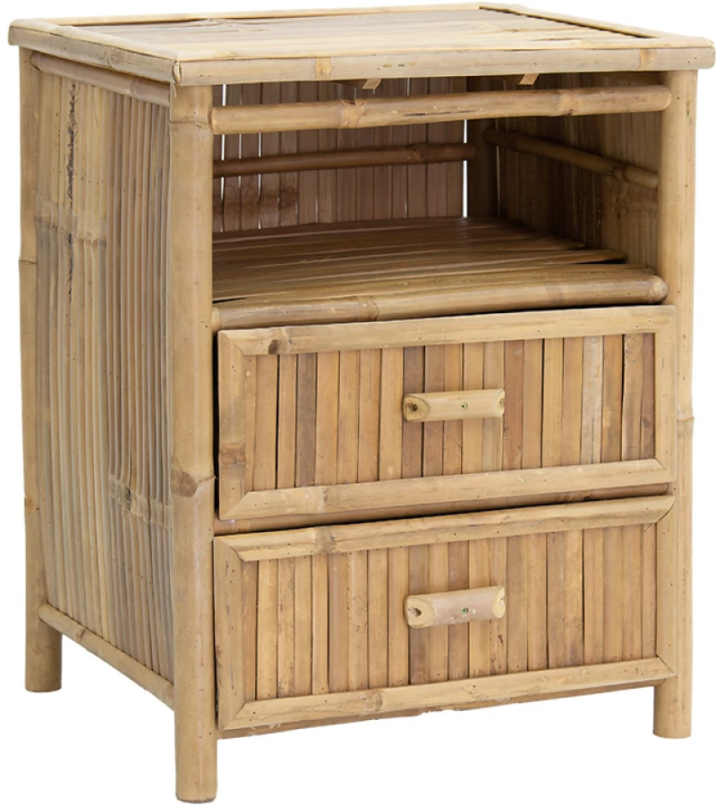 Κομοδίνο Ofra pakoworld bamboo φυσικό 56x46x69εκ