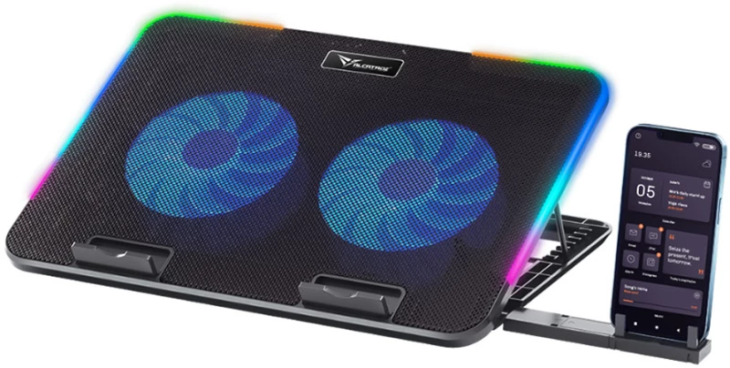 ALCATROZ NOTEBOOK & PHONE COOLING STAND 2 FANS VENDAVAL G2 RGB BLACK