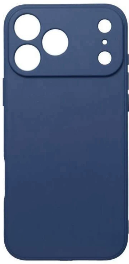 Θήκη TPU Σιλικόνης με Υφασμάτινη Επένδυση για iPhone 17 Pro Max - Σκούρο Μπλε