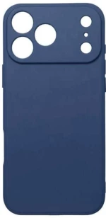Θήκη TPU Σιλικόνης με Υφασμάτινη Επένδυση για iPhone 17 Pro Max - Σκούρο Μπλε