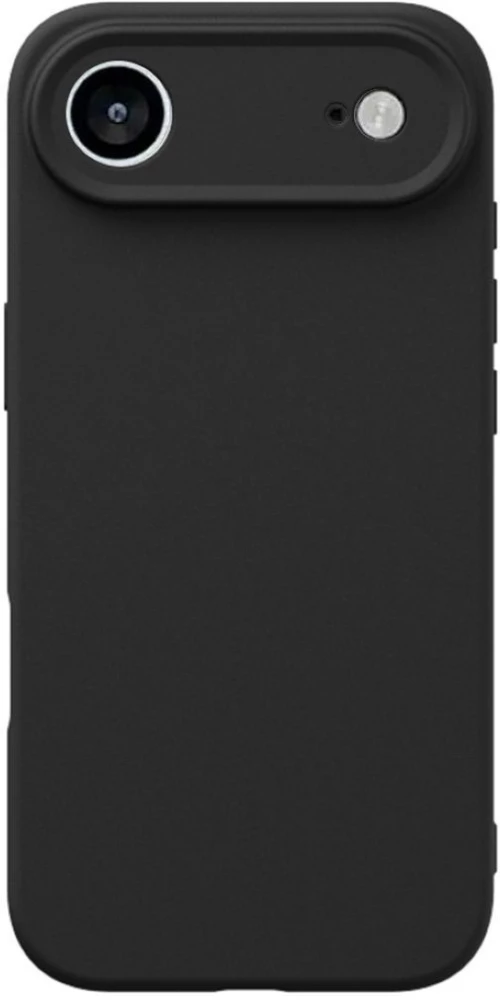 Θήκη TPU Σιλικόνης με Υφασμάτινη Επένδυση για iPhone Air - Μαύρη