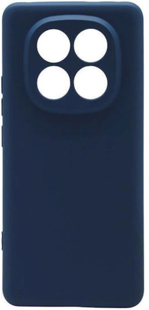 Θήκη TPU Σιλικόνης με Υφασμάτινη Επένδυση για Redmi Note 14 Pro 4G - Σκούρο Μπλε