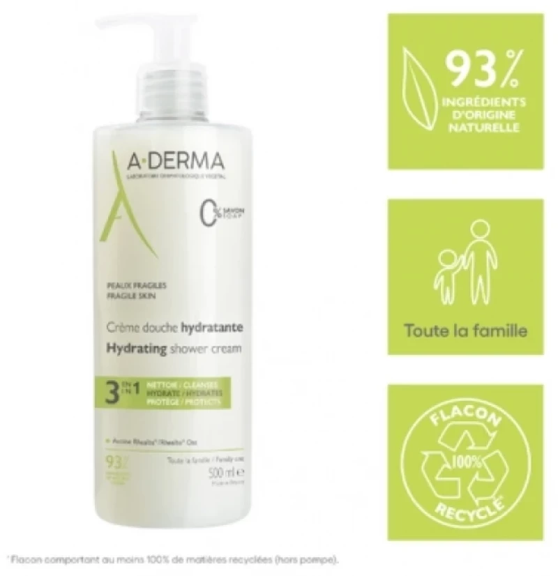 ADERMA creme douche hydratante 500ml