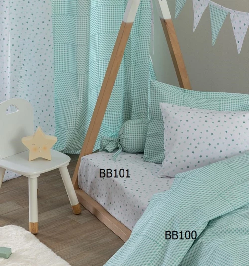 Σεντόνι Μονό (170x260) BB101 Aqua βαμβακερό Palamaiki