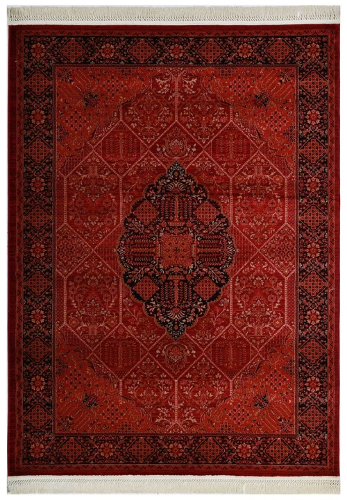 Χαλί μηχανής 200x250 Afgan 316A D.RED BLACK Royal Carpet