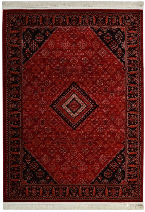Χαλί μηχανής 200x250 Afgan 306A D.RED BLACK Royal Carpet