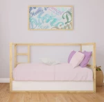 Σετ Σεντόνια Κούνιας (120x160) Solid 506 Light Purple βαμβακερά Dimcol