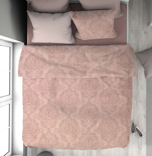 Σετ Σεντόνια Υπέρδιπλα 4τμχ (220x240) Άρτεμις 703 Dusty Rose βαμβακερά Dimcol