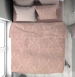 Σετ Σεντόνια Υπέρδιπλα 4τμχ (220x240) Άρτεμις 703 Dusty Rose βαμβακερά Dimcol