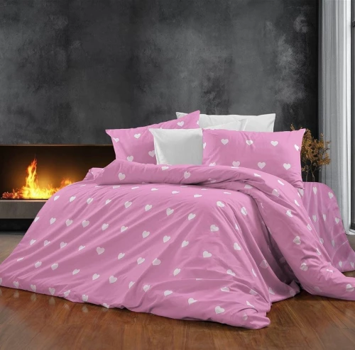 Σετ Σεντόνια King Size (240x270) Αίσθησις 608 Pink DimCol