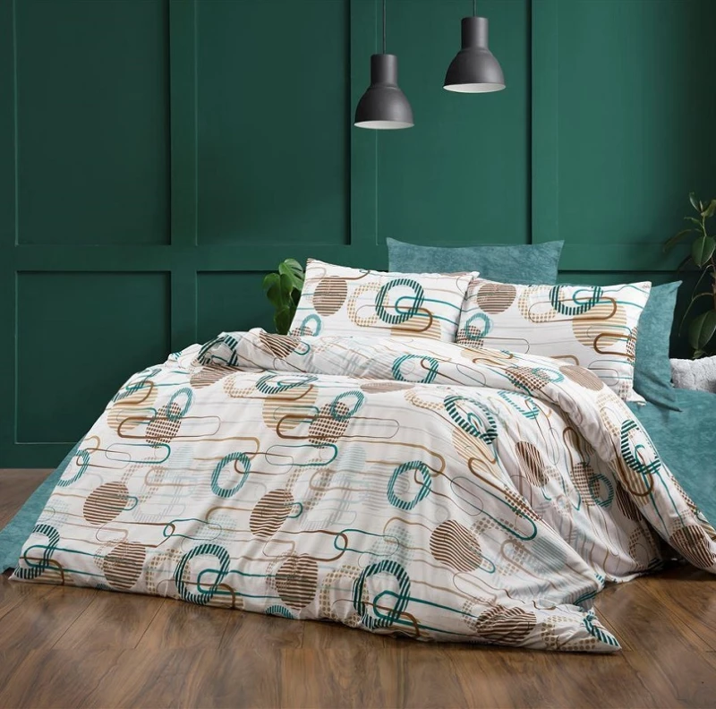 Σετ Σεντόνια King Size (240x270) Διώνη 601 White-Petrol DimCol