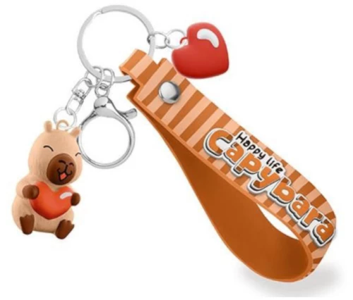Μπρελόκ Καουτσούκ Trend Ηappy Life Capybara με Καρδιά 967206_D
