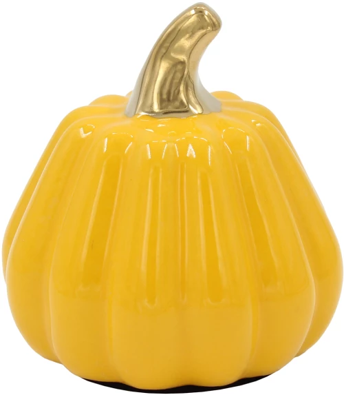 Κολοκύθα διακοσμητική κεραμική Φ9Χ10 εκ. Κίτρινο Χρυσό KESKOR 78658-4