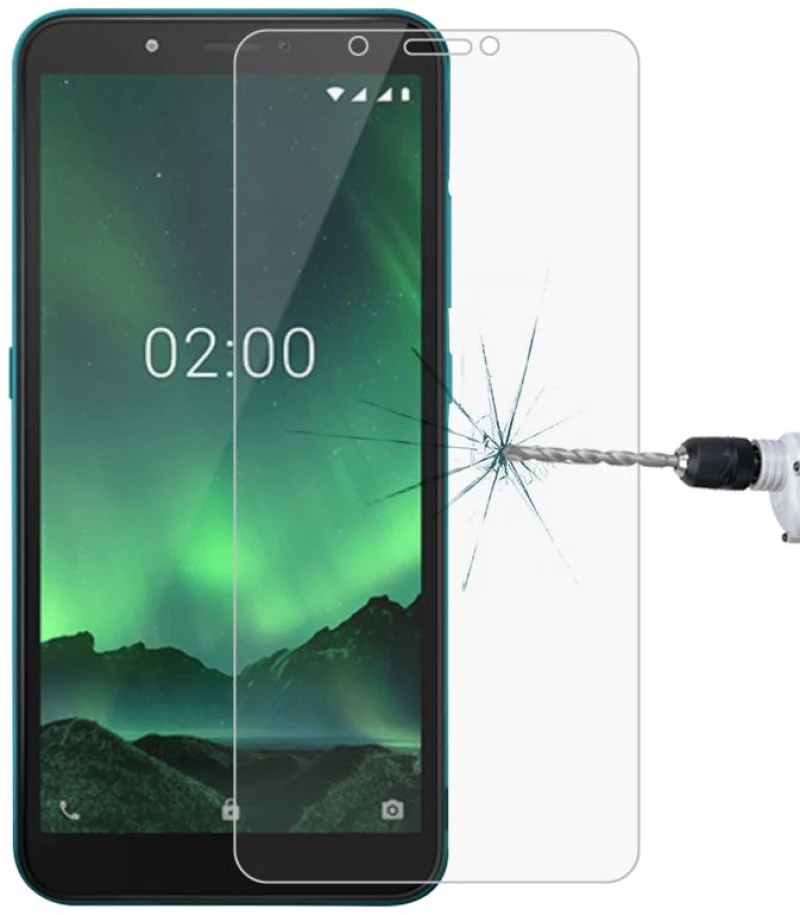0.26mm 9H 2.5D μετριασμένη γυάλινη μεμβράνη για Nokia C2 (Κόκκινο)