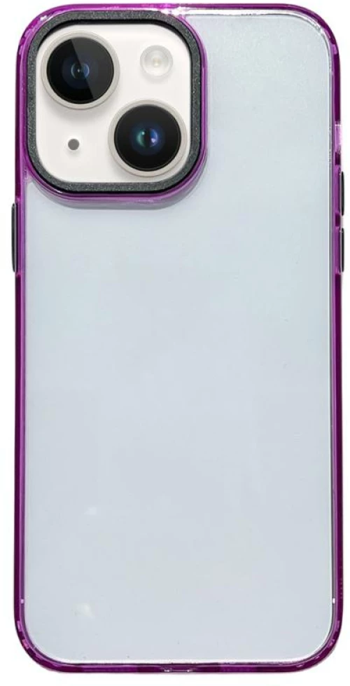 Για το iPhone 14 2 σε 1 Ακρυλικό διαφανές Shockproof τηλέφωνο θήκη (Μωβ)