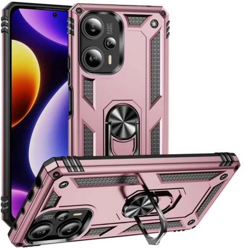 Για Xiaomi Poco F5 5G / Redmi Note 12 Turbo 5G Shockproof TPU + θήκη τηλεφώνου PC με θήκη (Ροζ Χρυσό)