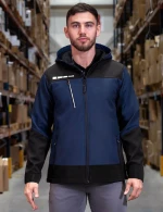 Unisex Μπουφάν Softshell Εργασίας Μπλε Μαύρο - Rune Softshell Jacket Blue Black