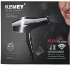 Kemmei, Πιστολάκι Μαλλιών 3500w,  KM-9834 Black   Κ: M4798