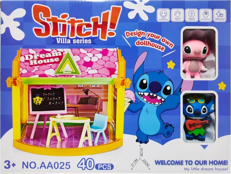 Σετ Κουκλόσπιτων Stitch Villa - Dream House 40 τεμάχια (Σχεδιάστε το Δικό σας Κουκλόσπιτο)