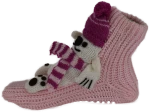 Παιδικές Μάλλινες Καλτσοπαντόφλες κ.622162560 pink