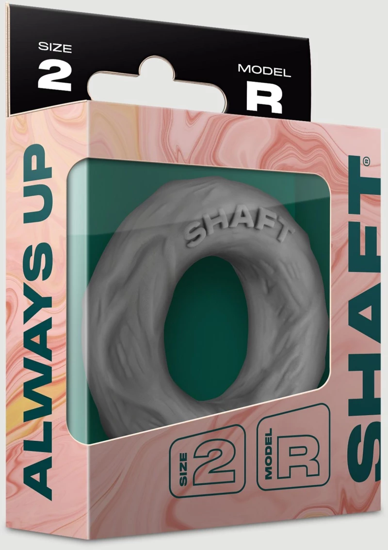 Δαχτυλίδι Πέους Από Απαλή Σιλικόνη Shaft 2R Liquid Silicone Flexible Medium Cock Ring - Γκρι