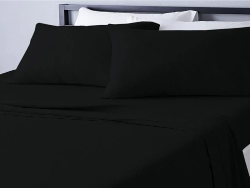 Σετ Σεντόνια Μαύρα 100% Βαμβακερά Reactive One Color Γαρύφαλλο - 200x260