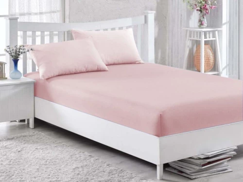Κατωσέντονο με Λάστιχο Ροζ 100% Βαμβακερό Γαρύφαλλο 100-180x200+30cm - 160x200+30