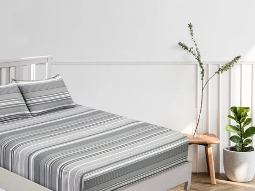 Κατωσέντονο με Λάστιχο Grey Harmony 100% Βαμβακερό Reactive Γαρύφαλλο 100-180x200+30cm - 160x200+30