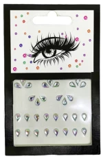 Αυτοκόλλητα Λευκά Strass Προσώπου & Ματιών Beauty Hall