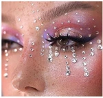 Αυτοκόλλητα Λευκά Strass Προσώπου & Ματιών Beauty Hall