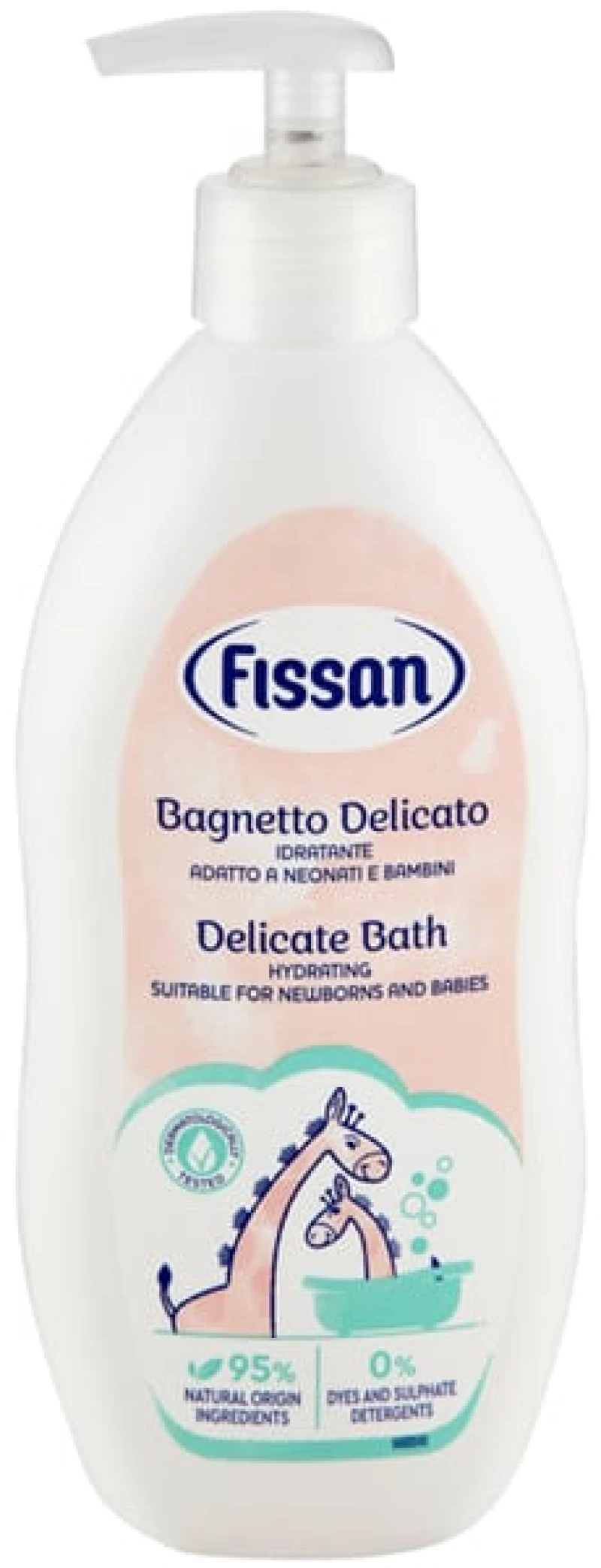 Fissan Delicate 2 in 1 Βρεφικό Σαμπουάν & Αφρόλουτρο με Αντλία 400ml