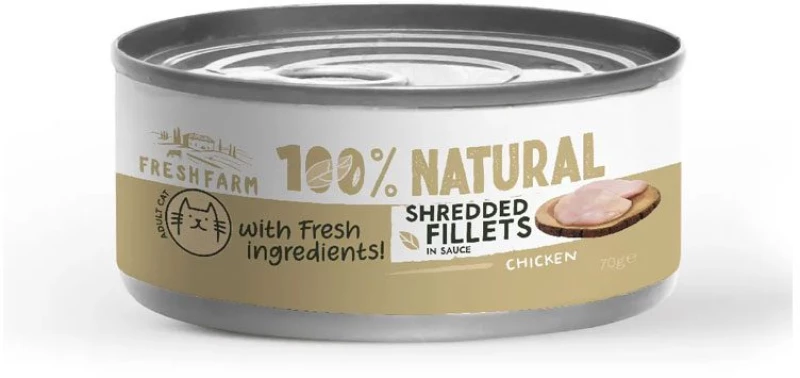 Fresh Farm 100% Natural Υγρή Τροφή Γάτας Chicken Fillet 70gr