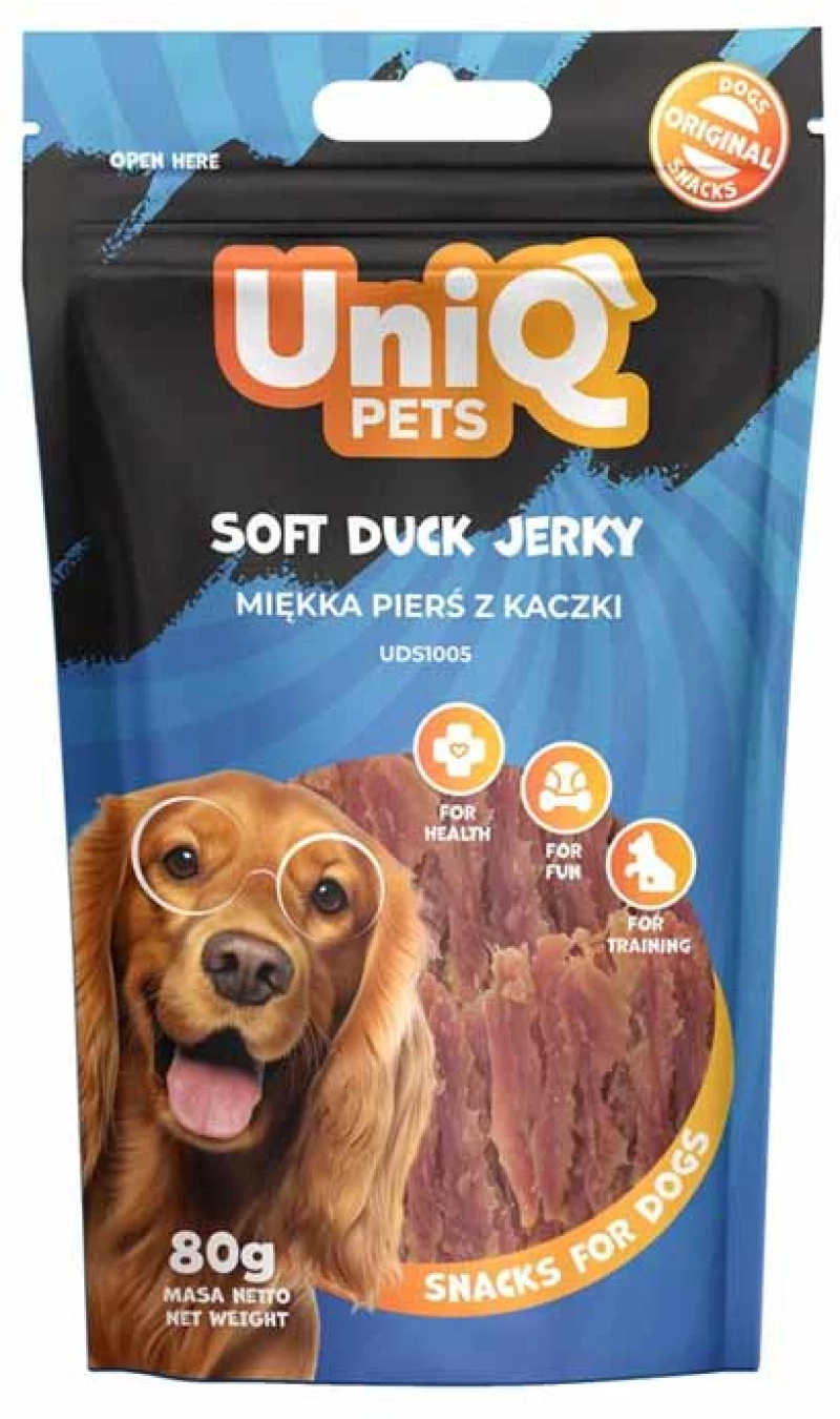 Uniq Pets Λιχουδιά Σκύλου Snack Soft Duck Jerky 80gr