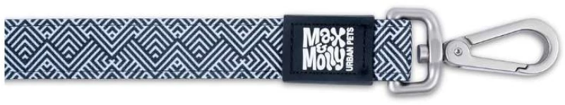 Max And Molly Λουρί Σκύλου Short Leash - Mykonos Black Medium 2.0cm x 120cm