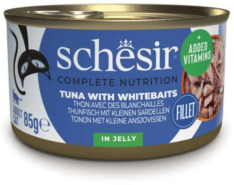 Schesir Cat Υγρή Τροφή Γάτας Jelly Τόνος Με Αθερίνα 85gr