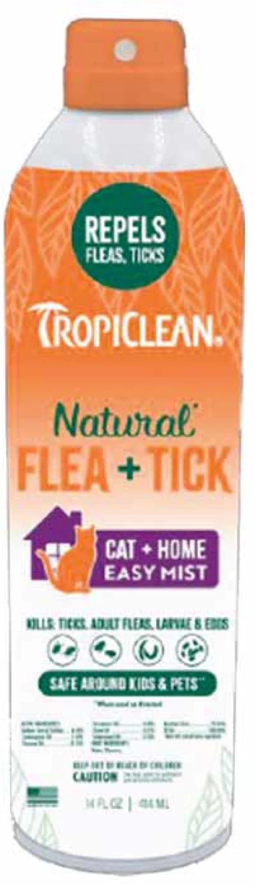 Tropiclean Flea & Tick Easy Mist Spray for Cats & Home 414ml