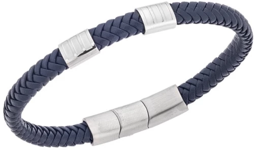 Βραχιόλι Senza Men`s Steel Blue Leather Strap SSD5608SBL