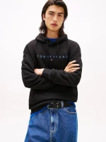 Tommy Jeans ανδρικό βαμβακερό φούτερ regular fit μαύρο DM0DM20746-0GK