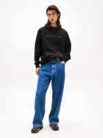 Tommy Jeans ανδρικό βαμβακερό φούτερ regular fit μαύρο DM0DM20746-0GK