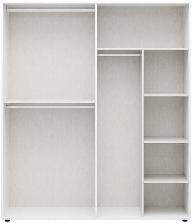Ντουλάπα Oryana τετράφυλλη Λευκή 180x210x62cm