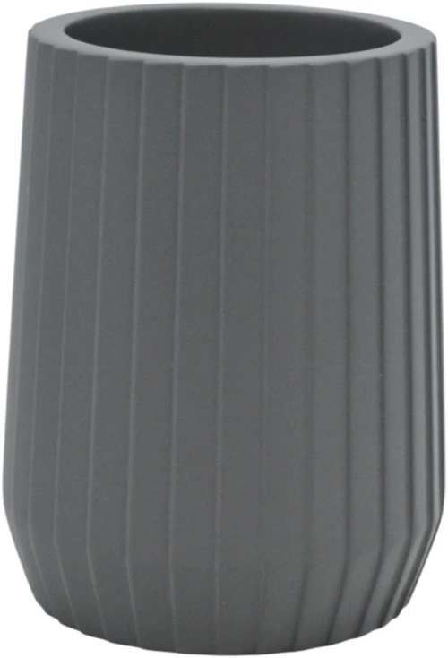 ΠΟΤΗΡΟΘΗΚΗ ΠΟΛΥΕΣΤΕΡΙΚΗ ΓΚΡΙ ΜΕ ΡΙΓΕΣ 7,7x7,7x10εκ. - Ankor 850402