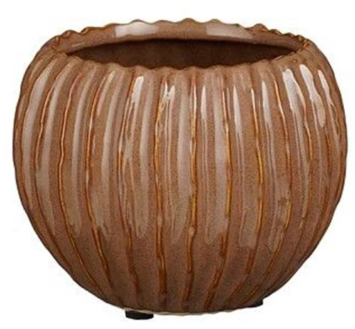 Κασπώ κεραμικό καφέ Φ14,5Η11,5 cm