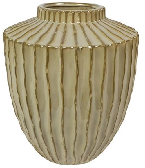 Βάζο κεραμικό DUUK μπεζ/καφέ 27x32
