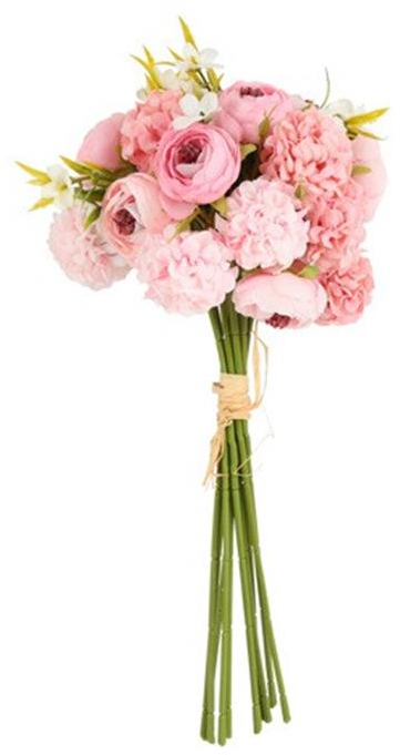 Παιώνιες μπούκετο ρόζ 32εκ.
