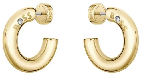 Γυναικεία Σκουλαρίκια Κρίκοι BOSS από ανοξείδωτο ατσάλι  σε κίτρινο χρώμα 1580690