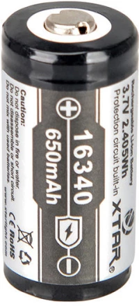 XTAR ΜΠΑΤΑΡΙΑ 16340 650mah