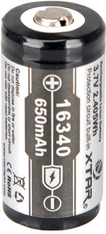 XTAR ΜΠΑΤΑΡΙΑ 16340 650mah