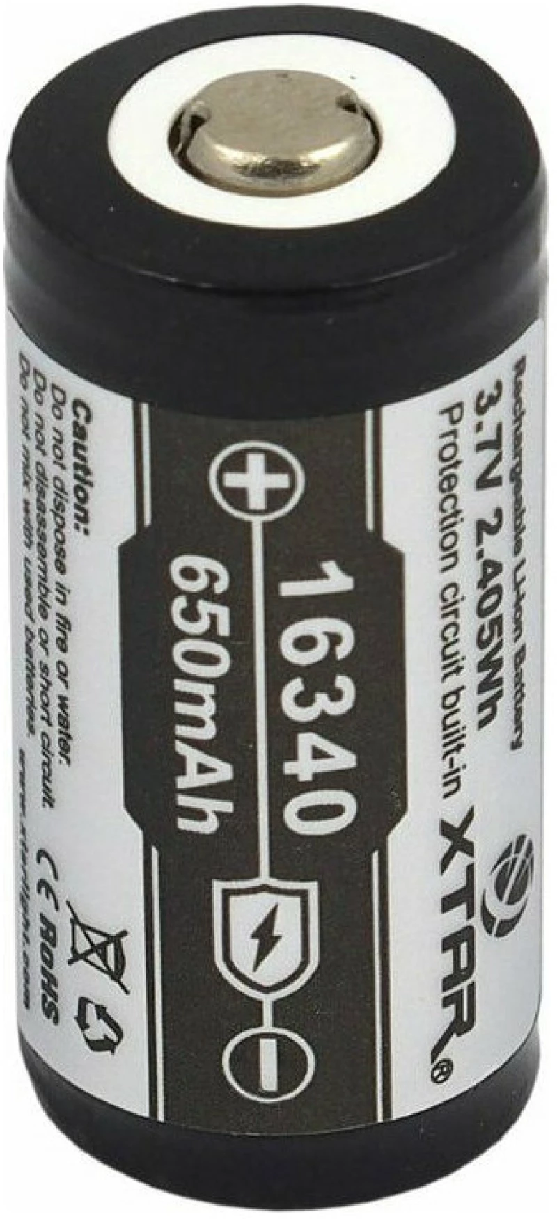 XTAR ΜΠΑΤΑΡΙΑ 16340 650mah
