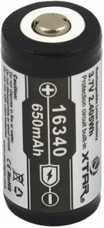 XTAR ΜΠΑΤΑΡΙΑ 16340 650mah